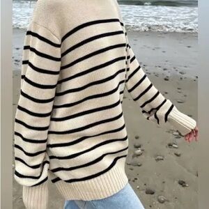 Brandy Melville 100% cotton striped sweater. One size/over sized.